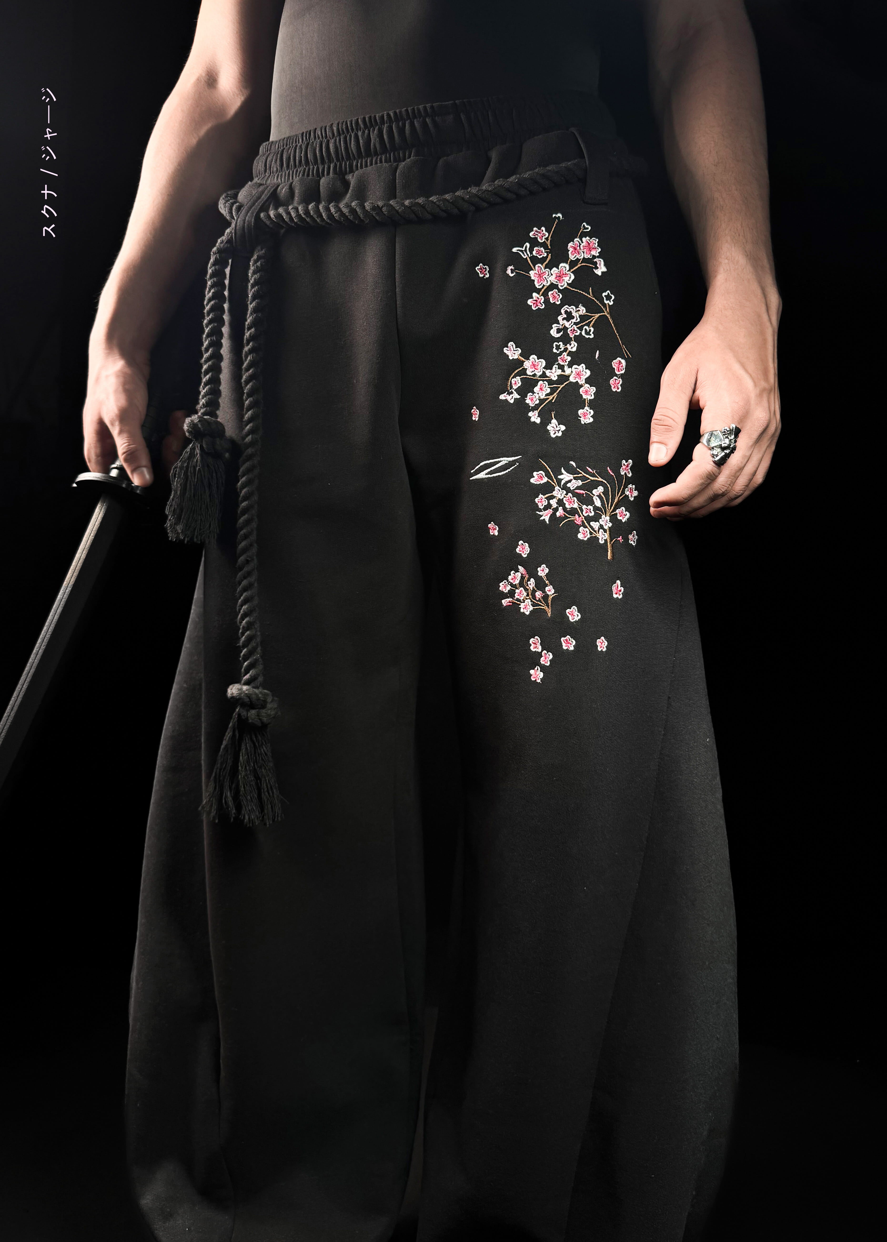 CHERRY BLOSSOM BARREL SWEATPANTS