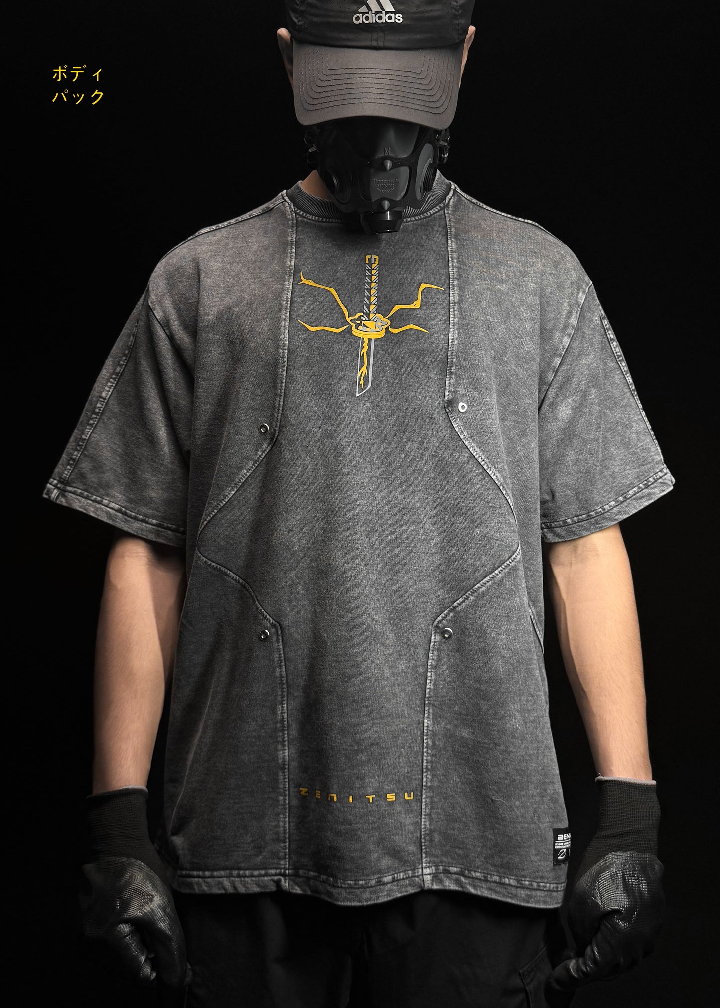 ZENITSU / DEMON SLAYER / ACID WASHED OVERSIZED T-SHIRT