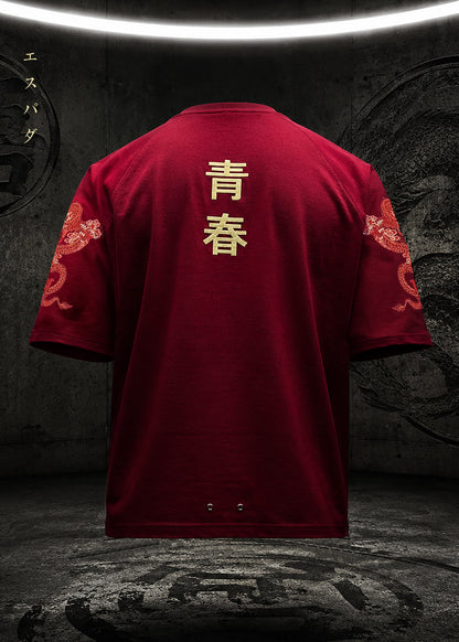 MIGHT GUY EMBROIDERY / OVERSIZED T-SHIRT
