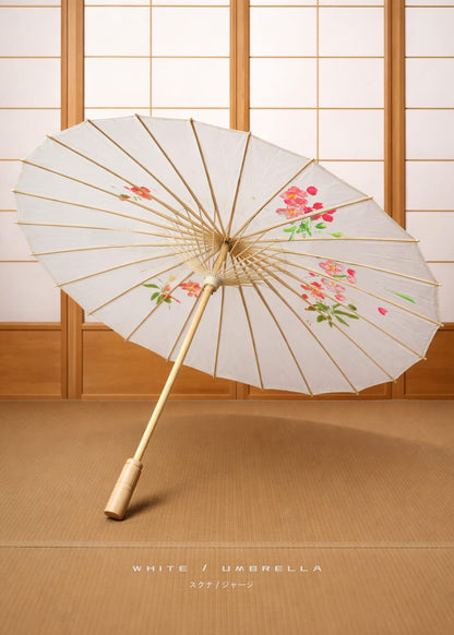 WHITE JAPANESE / WOODEN UMBRELLA