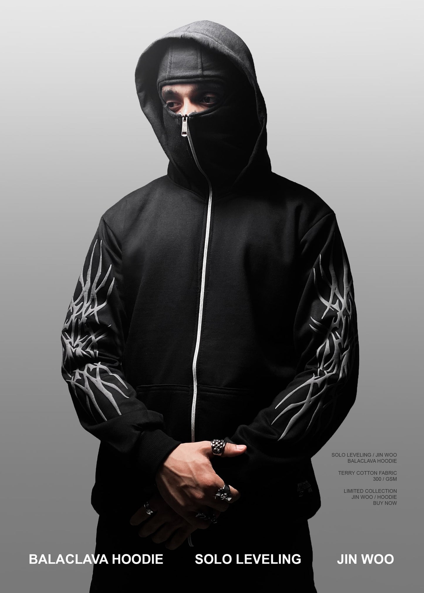 SOLO LEVELING / JIN WOO / BALACLAVA ZIPPER