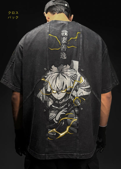 ZENITSU / DEMON SLAYER / WASHED OVERSIZED T-SHIRT